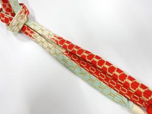 正絹　無形文化財　道明製　手組帯締め